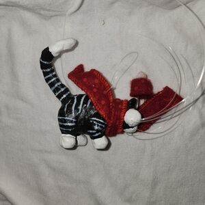 Russ striped fat cat ornament